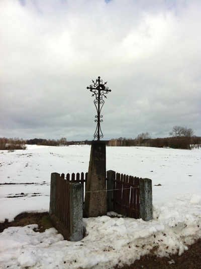 Cross close to the Lithuanian border